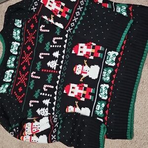 $4 ADD TO BUNDLE TO LOWER PRICE Holiday Sweater - Black, Red, Green, White